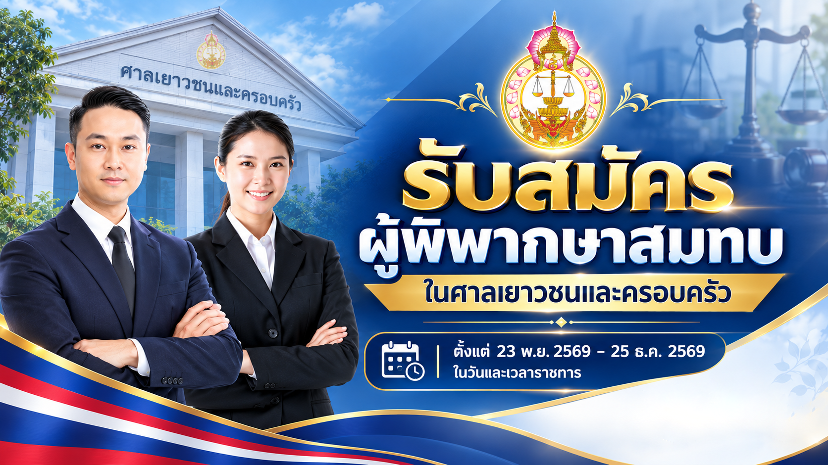 รับสมัครผู้พิพากษาสมทบ